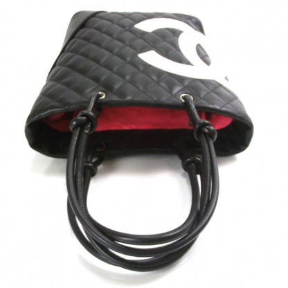 Chanel Calfskin Quilted Medium Cambon Tote Black White 7 of 12
