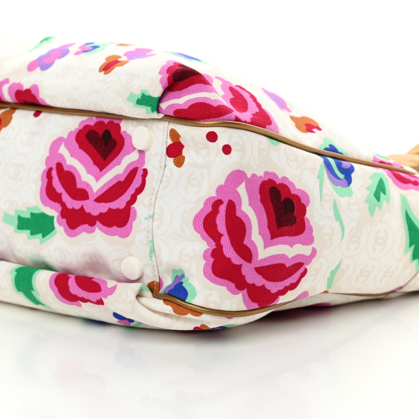 Canvas Floral Print Tote Multicolor