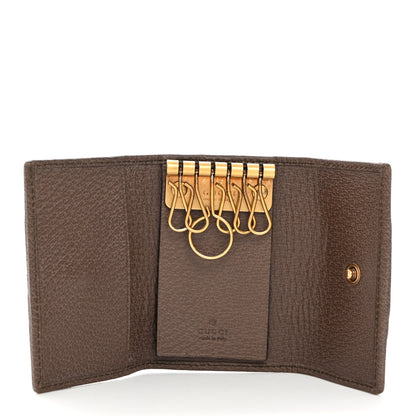 Gucci GG Supreme Monogram Web Ophidia 6 Key Holder Case Beige New Acero 5 of 7