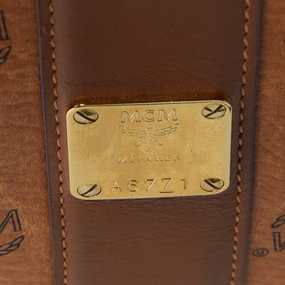 MCM Visetos Medium Liz Reversible Shopper Tote Cognac 17 of 39
