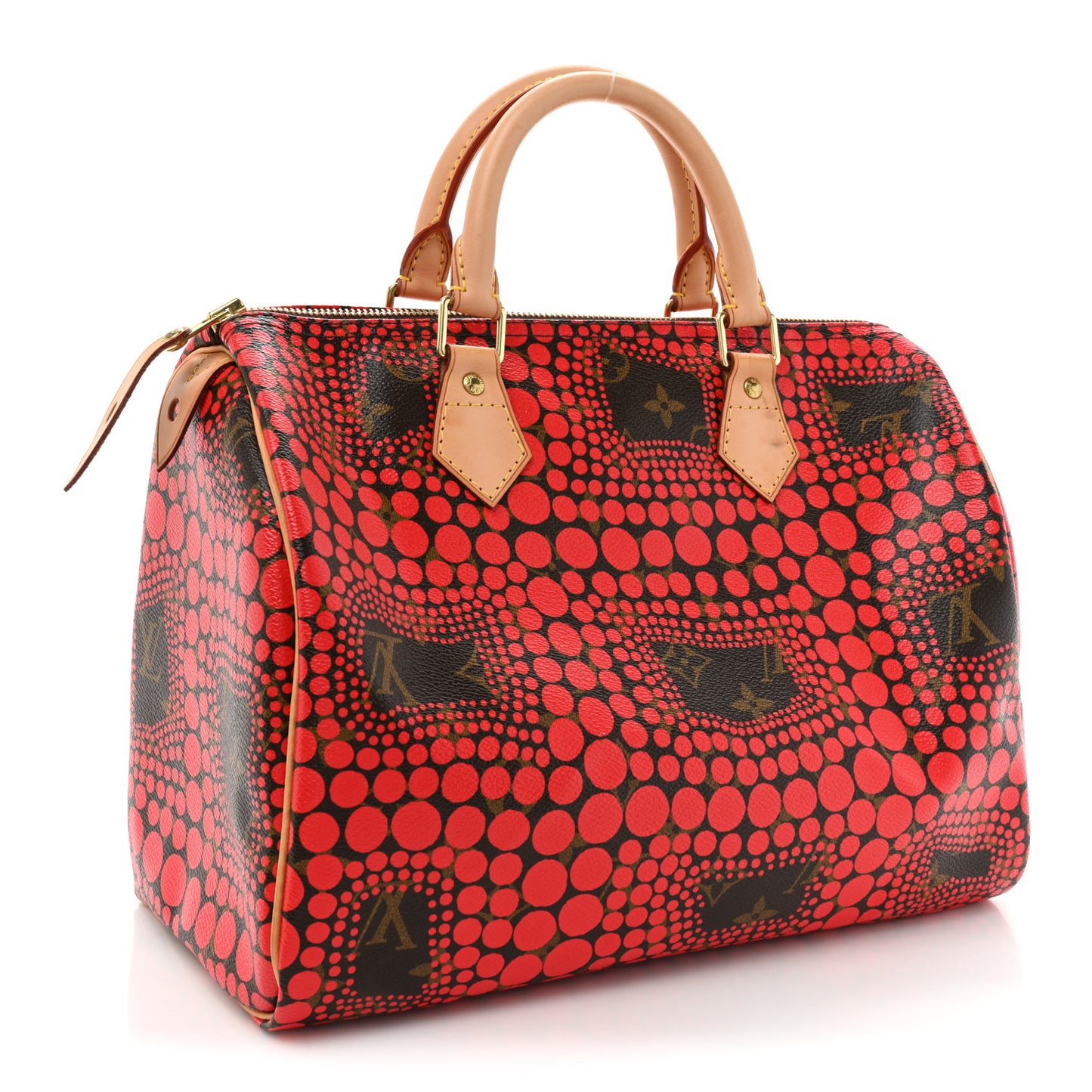Monogram Kusama Town Speedy 30 Red