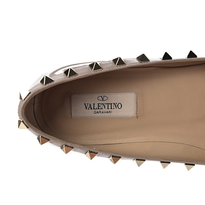Valentino Garavani Patent Rockstud Ballerina Flats 39 Poudre 9 of 19