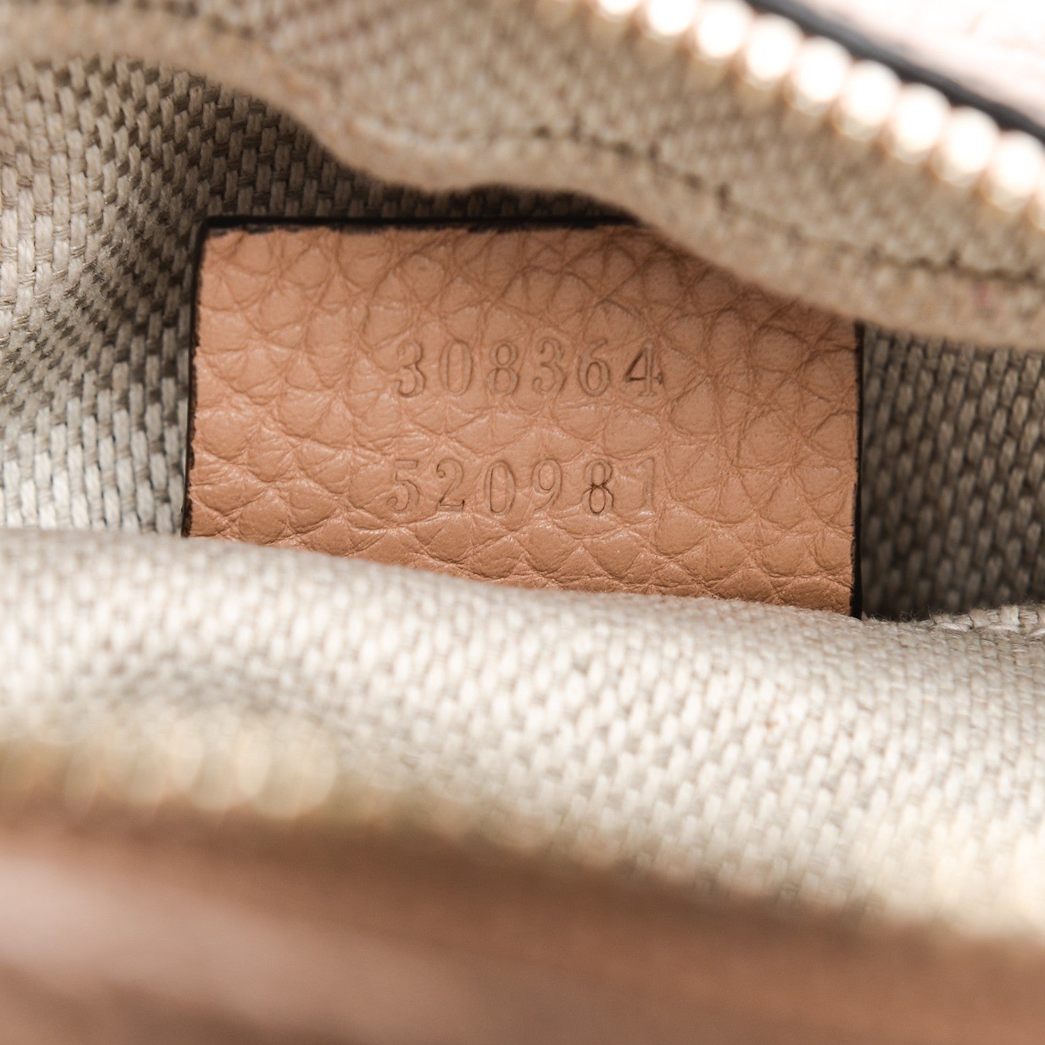 Gucci Pebbled Calfskin Small Soho Disco Bag Rose Beige 7 of 8