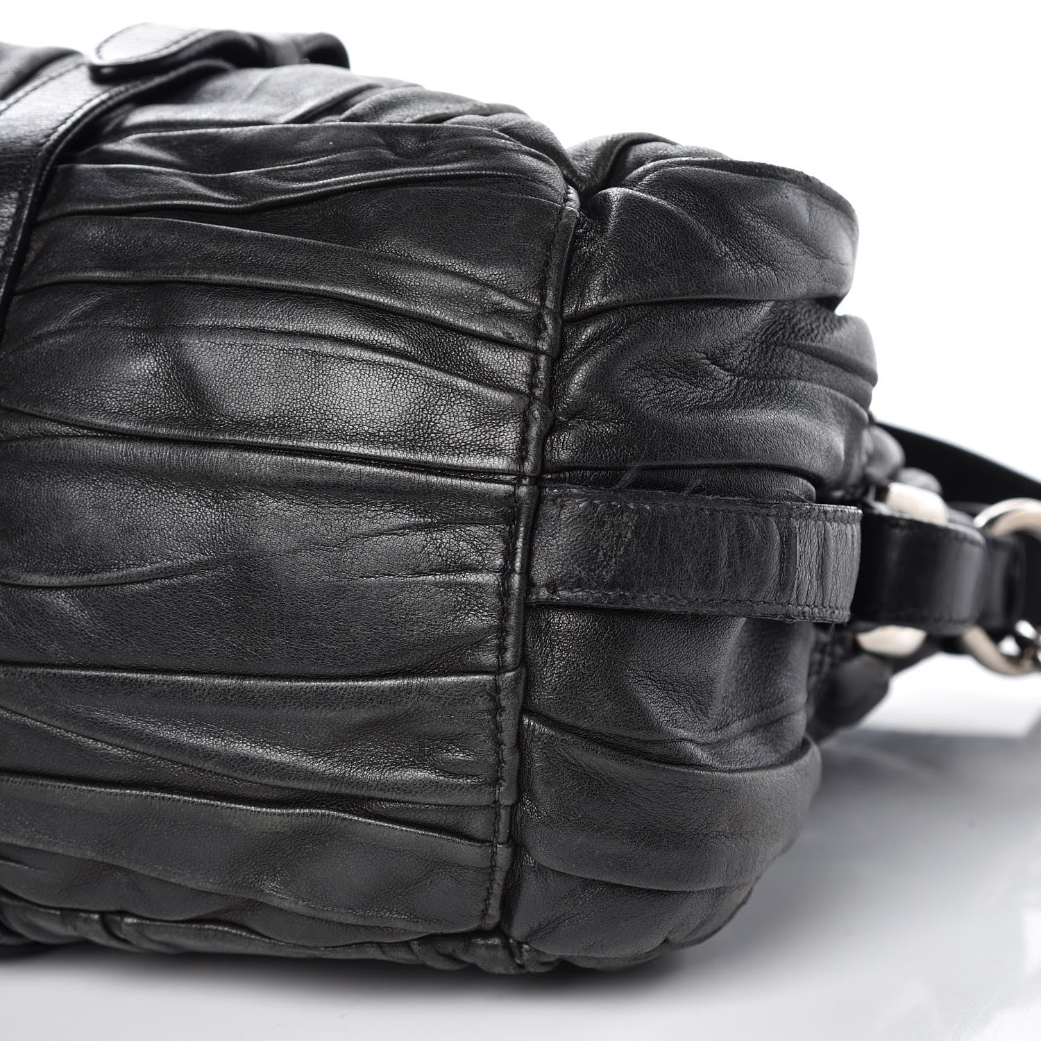 Prada Nappa Gaufre Shopping Satchel Black 19 of 39