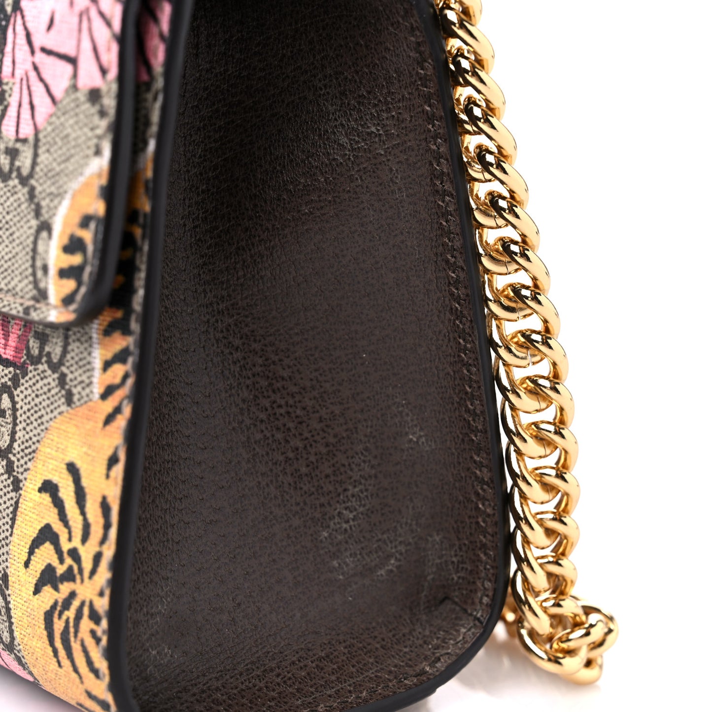 GG Supreme Monogram Bengal Small Padlock Shoulder Bag Beige Pink
