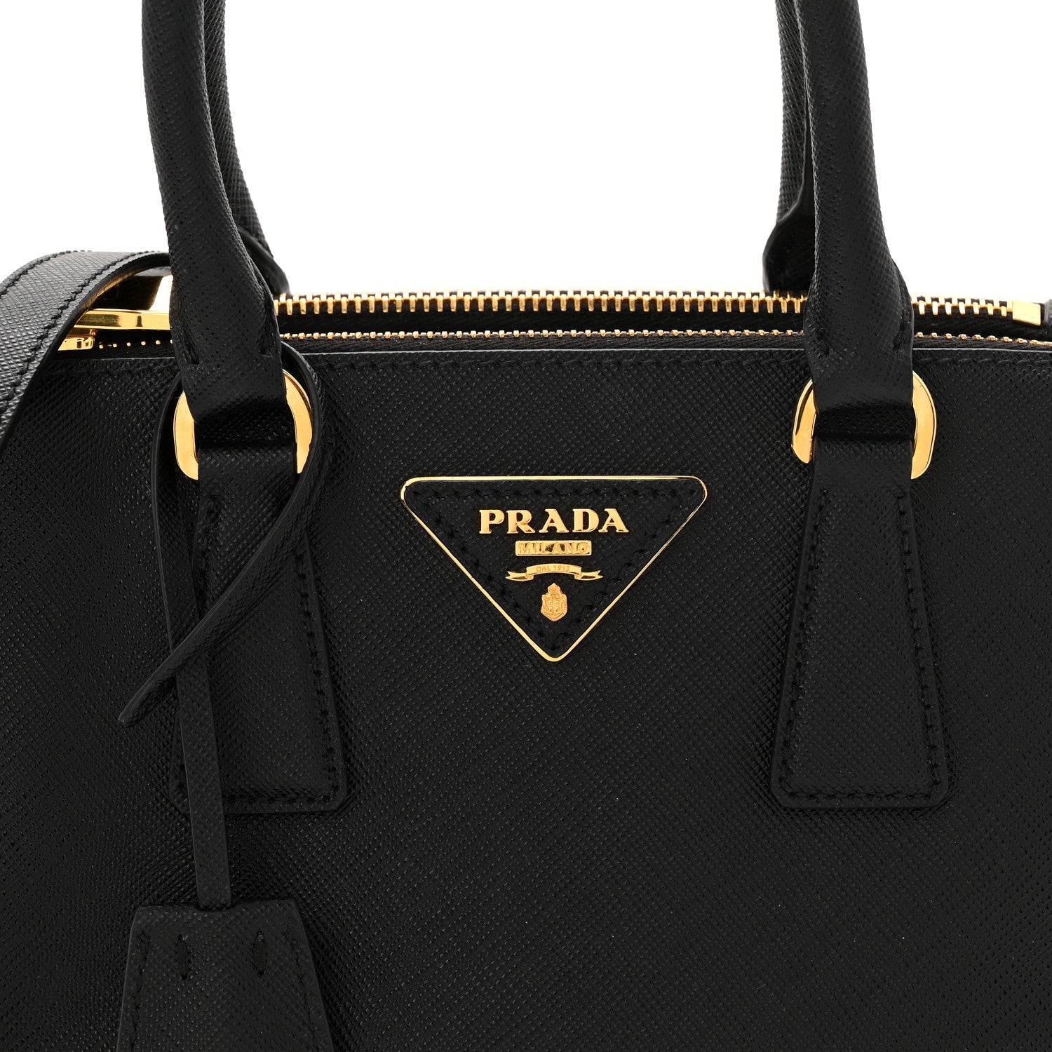 Prada Saffiano Lux Mini Galleria Double Zip Tote Black 8 of 11