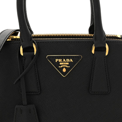 Prada Saffiano Lux Mini Galleria Double Zip Tote Black 8 of 11