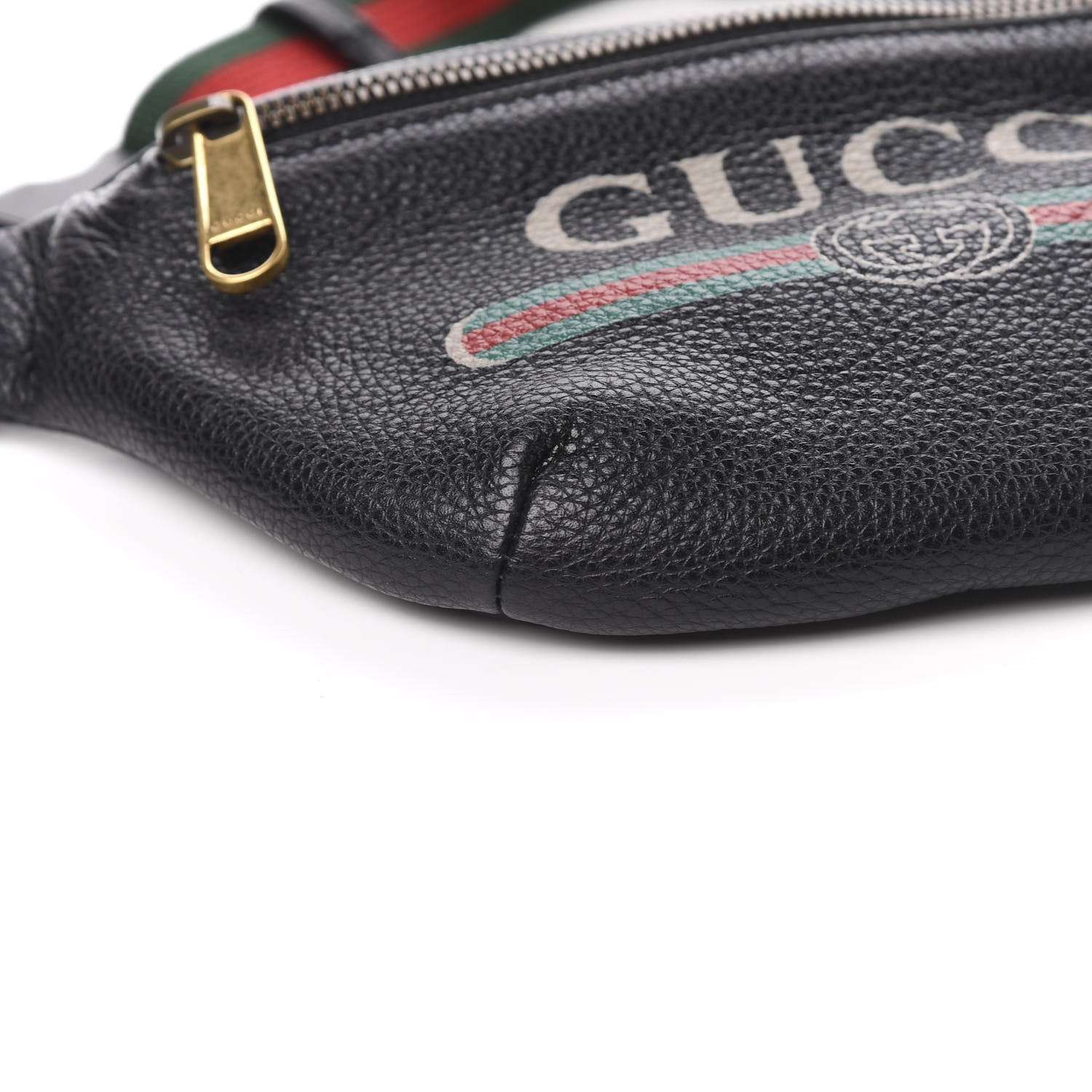 Gucci Grained Calfskin Small Logo Belt Bag Black 8 of 10