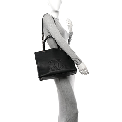 Chanel Calfskin CC Zipped Shopping Tote Black 2 of 10