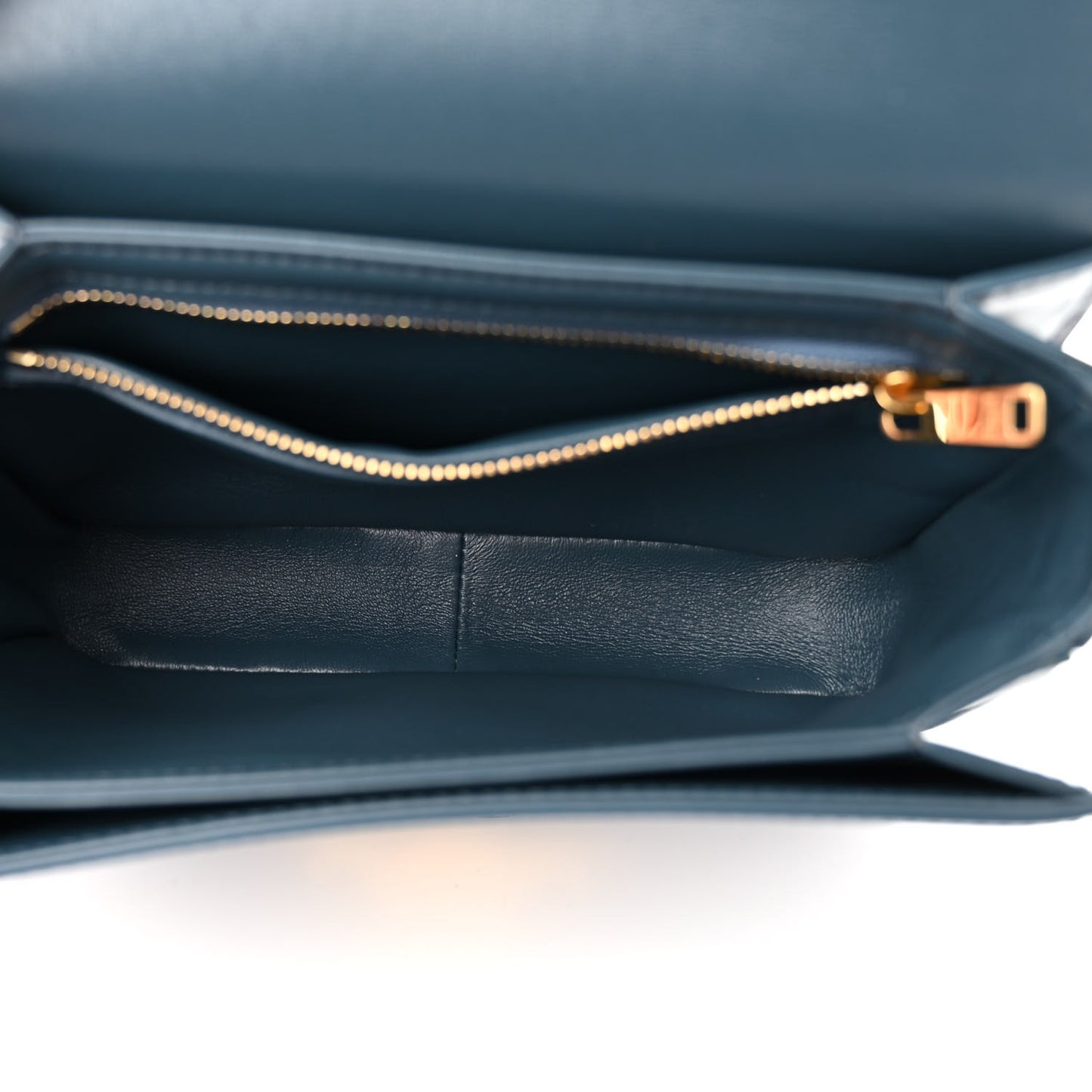 Shiny Calfskin Teen Triomphe Petrol