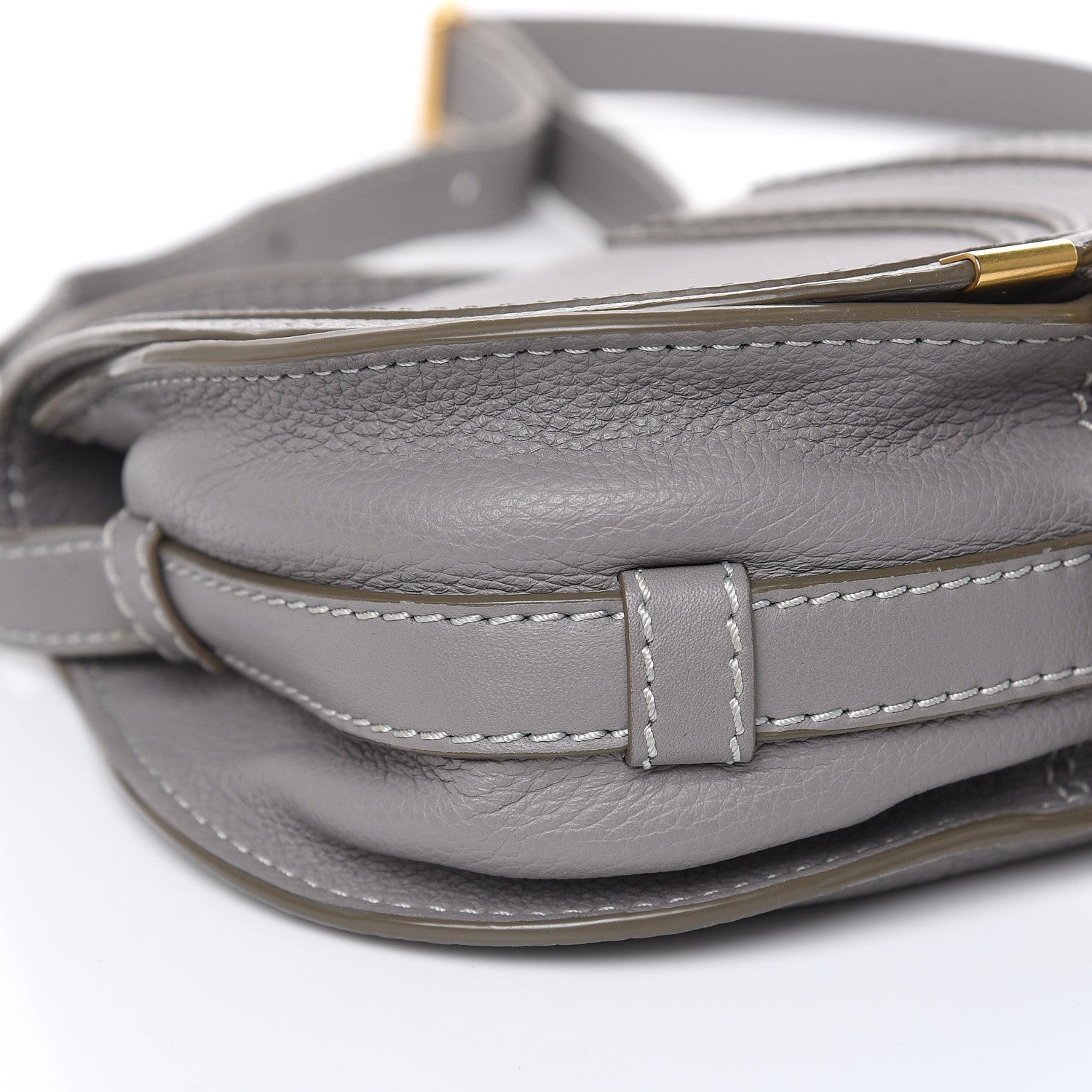 Chloe Calfskin Mini Marcie Round Crossbody Bag Cashmere Grey 7 of 13