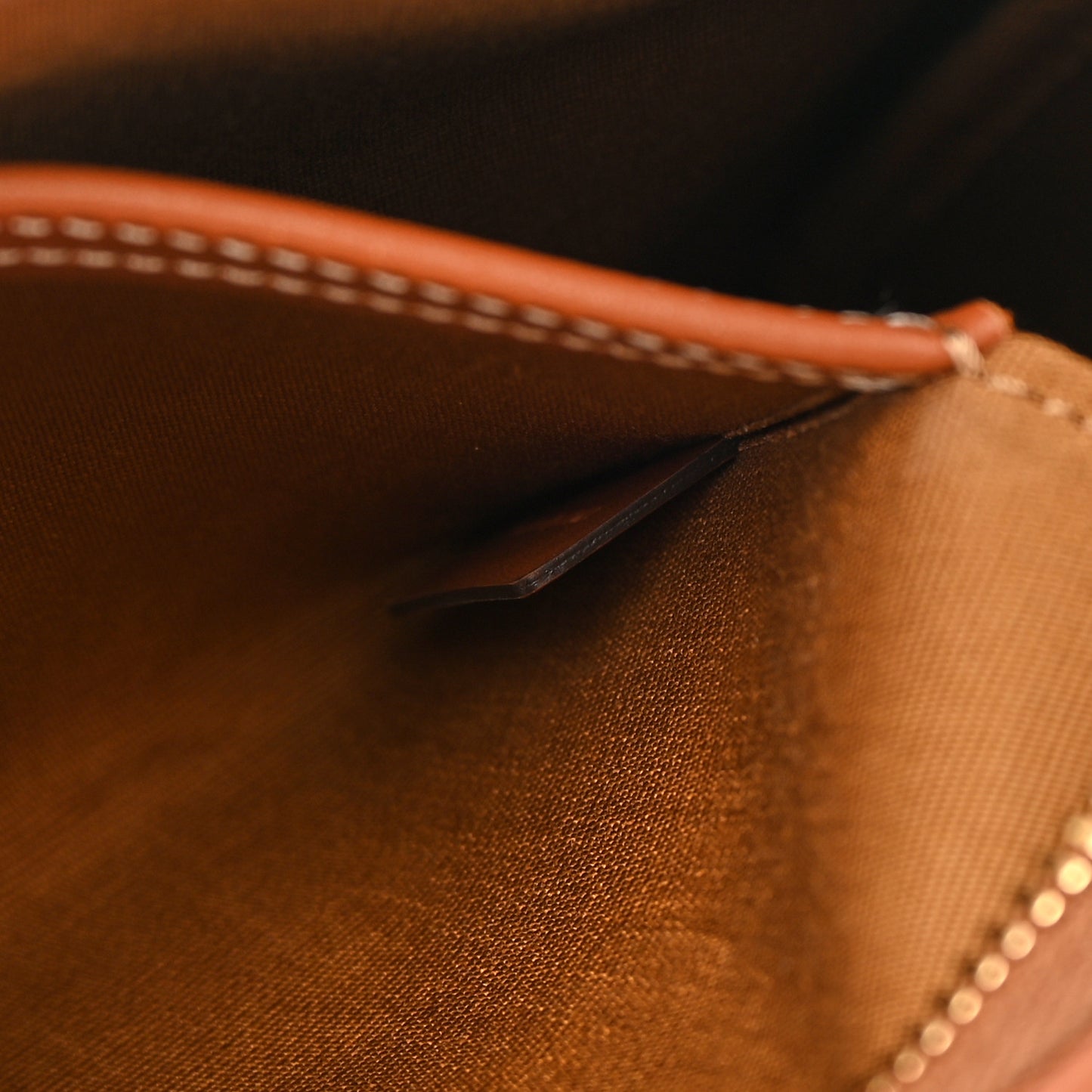 Triomphe Canvas Calfskin Small Boston Bag Tan