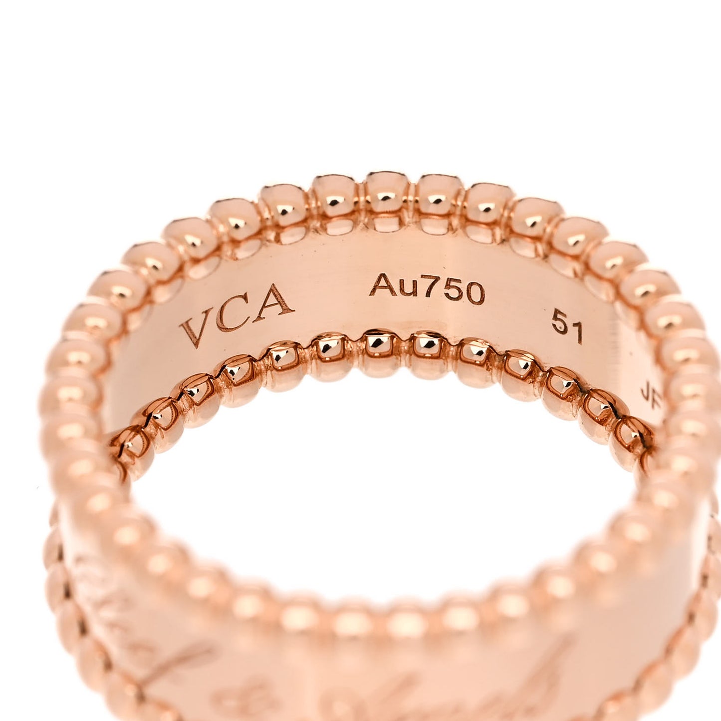 18K Rose Gold Perlee Signature Ring 51 5.75