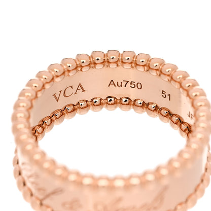 Van Cleef & Arpels 18K Rose Gold Perlee Signature Ring 51 5.75 4 of 6