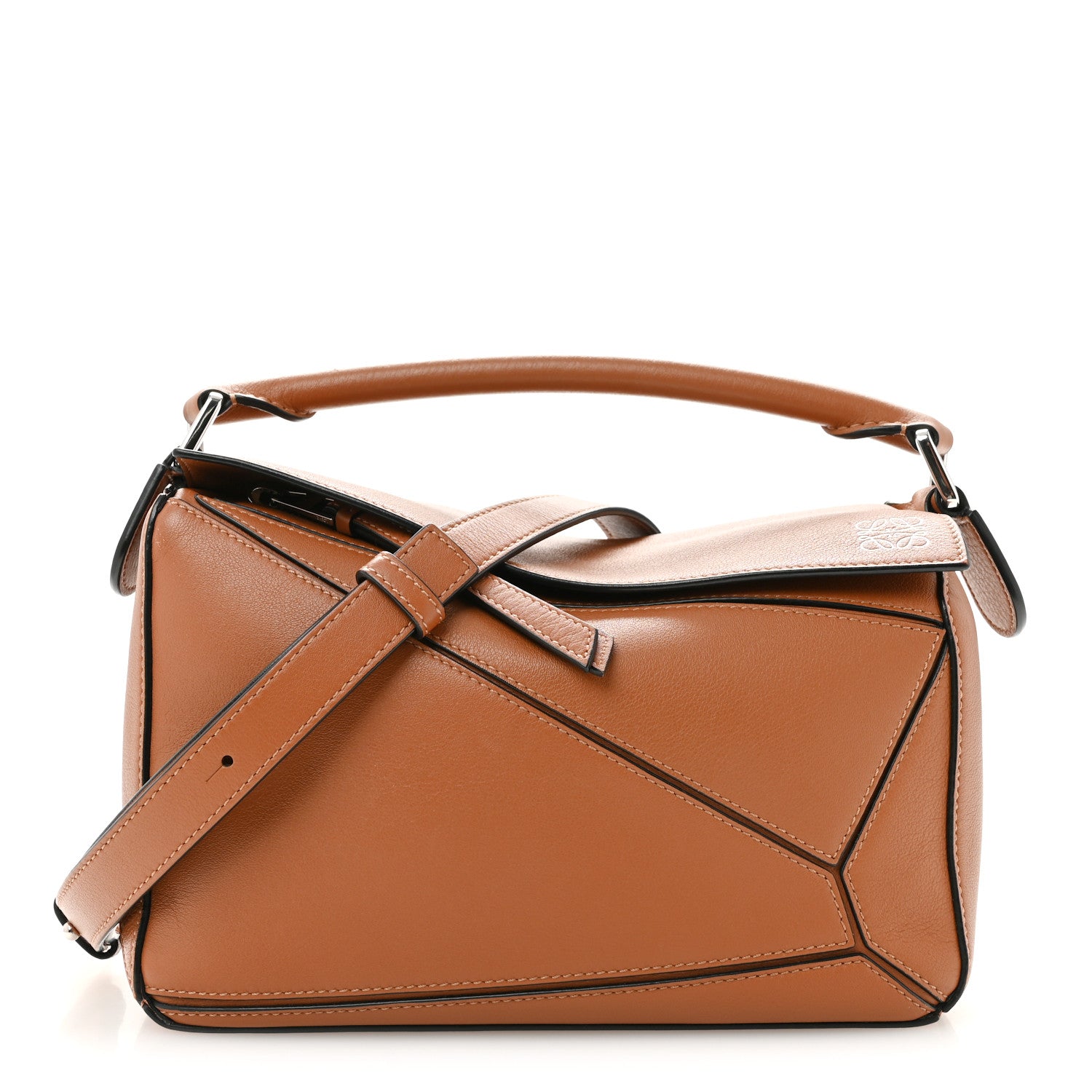 Loewe Calfskin Small Puzzle Bag Tan 1 of 10