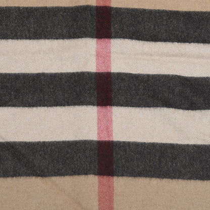 Burberry Cashmere Giant House Check Cape Scarf Camel 2 of 3
