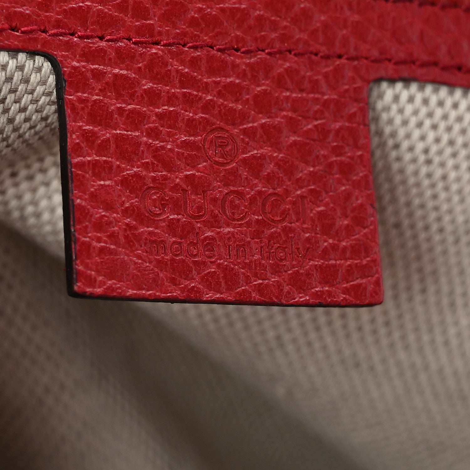 Gucci Dollar Calfskin Medium Soho Top Handle Satchel New Rosette Hibiscus Red 6 of 9