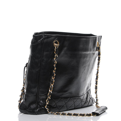 Chanel Lambskin Shopping Tote Black 3 of 9