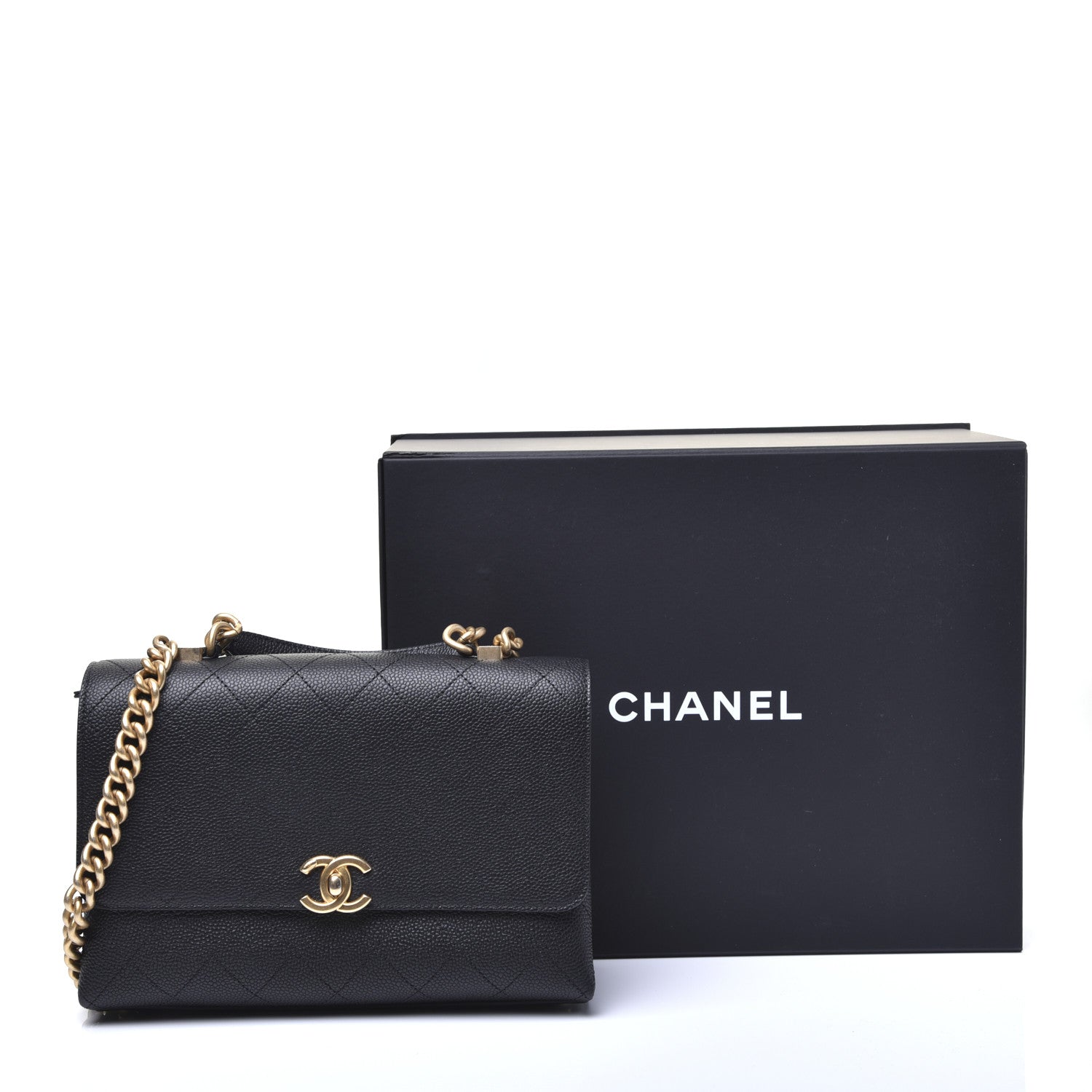 Chanel Caviar Diamond Stitched Small Top Handle Flap Black 18 of 18