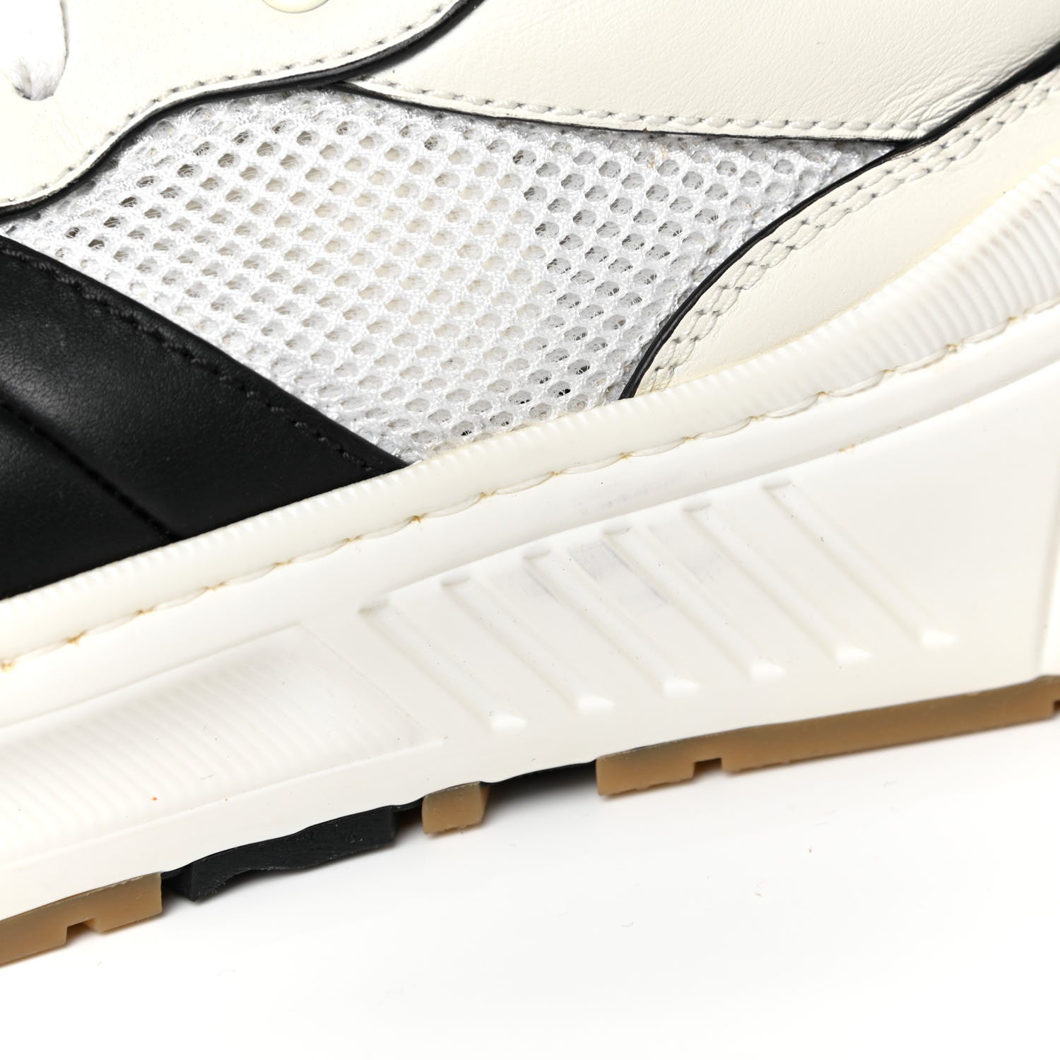 Bottega Veneta Calfskin Technical Mesh Speedster Sneakers 42 White Black 12 of 14