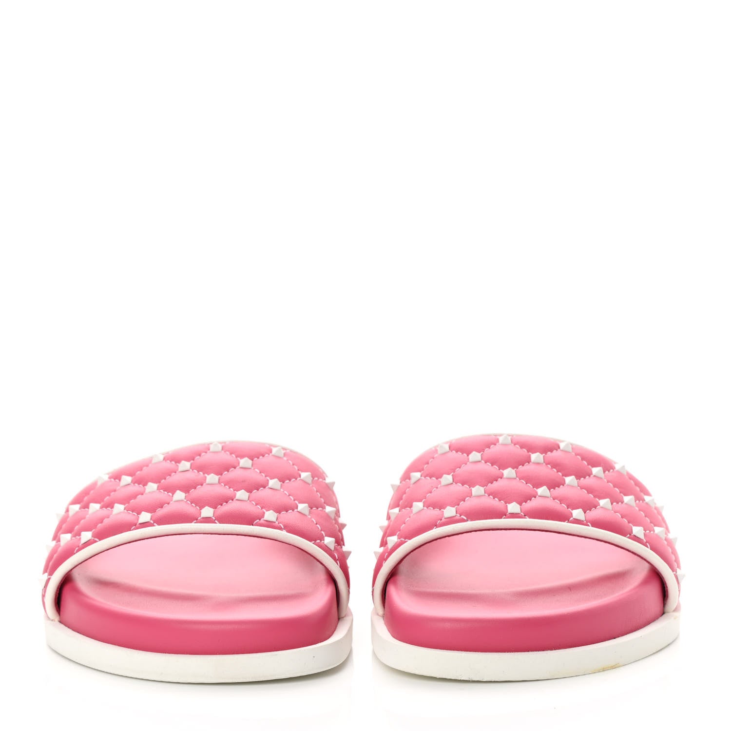 Valentino Garavani Nappa Free Rockstud Spike Slide Sandals 35 Shadow Pink 2 of 12