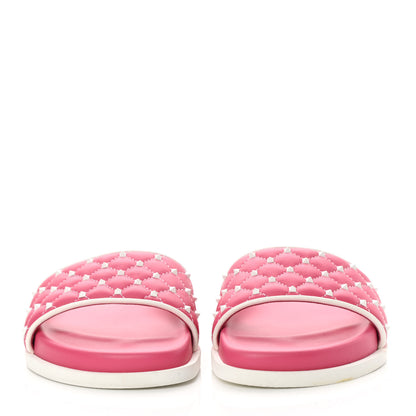 Valentino Garavani Nappa Free Rockstud Spike Slide Sandals 35 Shadow Pink 2 of 12