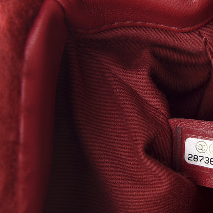 Chanel Shearling Lambskin Coco Handle Flap Dark Red 9 of 10