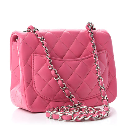 Chanel Lambskin Quilted Mini Square Flap Pink 3 of 12