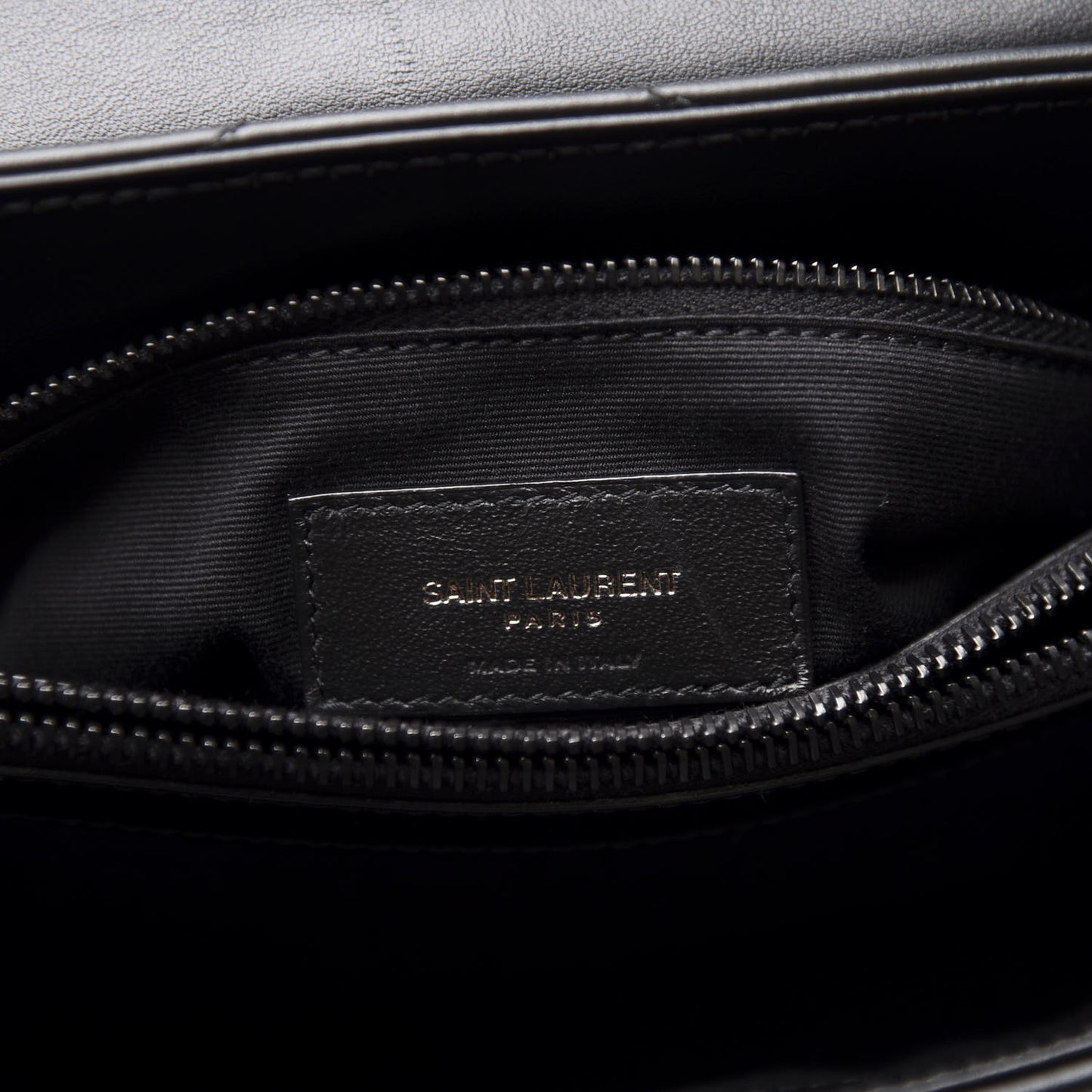 Calfskin Y Quilted Monogram Medium Loulou Chain Satchel Black