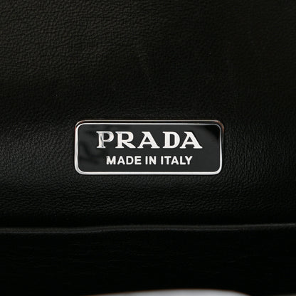 Prada Metallic Vitello Saffiano Cahier Bag Denim Black 6 of 11