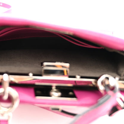 Fendi Nappa Micro Peekaboo Iconic Satchel Magenta 5 of 9
