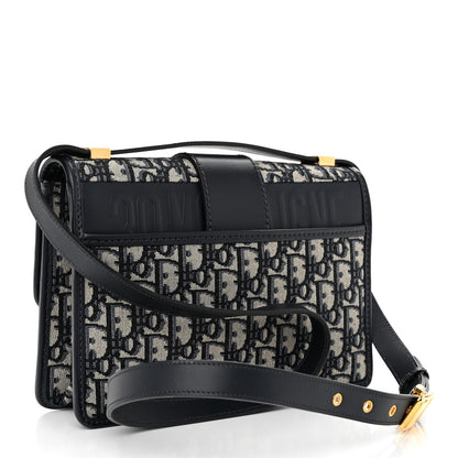 Christian Dior Oblique 30 Montaigne Flap Bag Blue 3 of 9