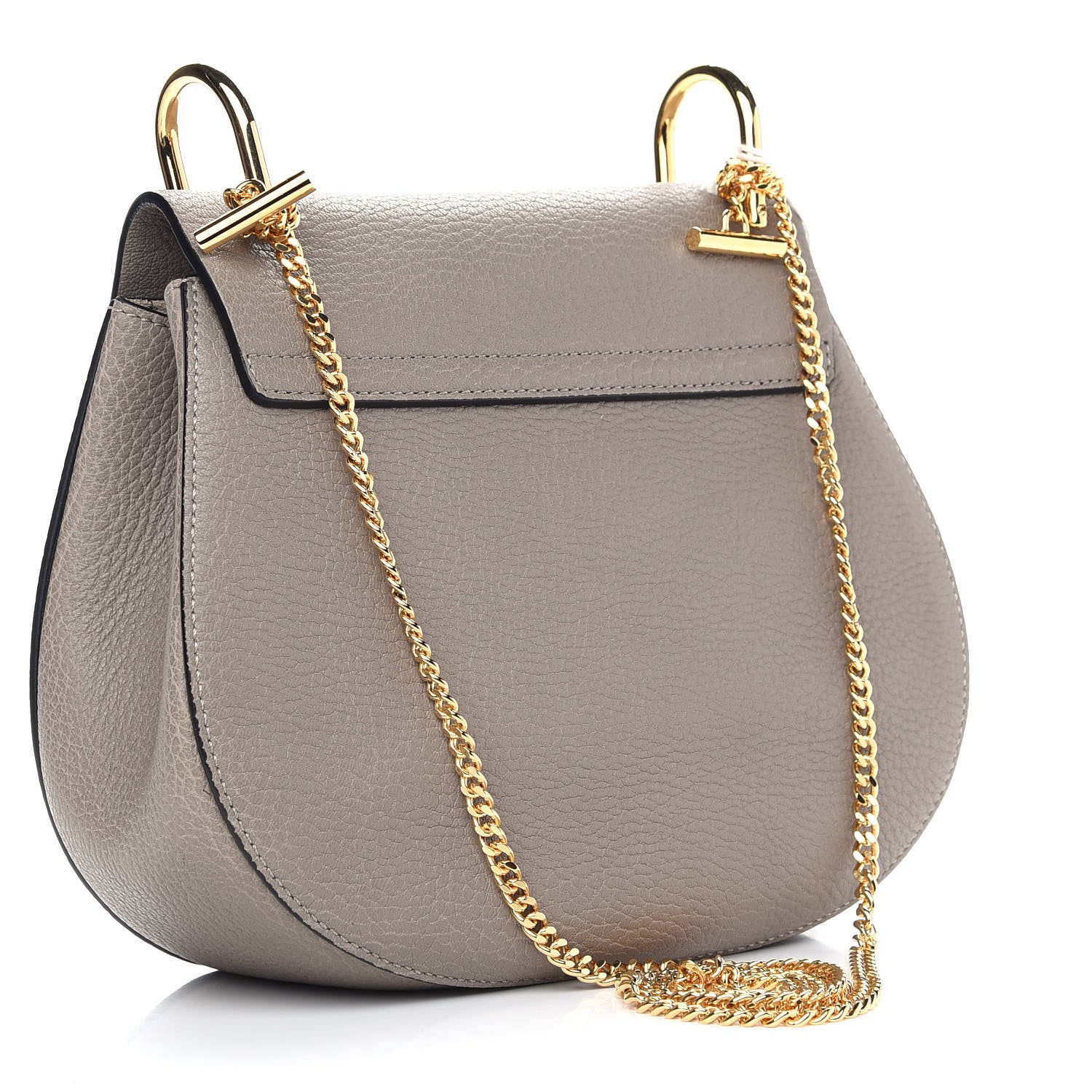 Chloe Grained Lambskin Drew Shoulder Bag Motty Grey 3 of 8