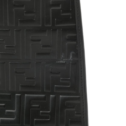 Fendi Vitello Century Wicker FF 1974 Embossed Large Runaway Shopper Tote Black 11 of 12