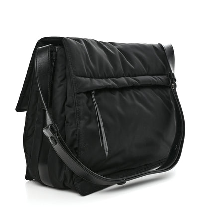 Prada Re-Nylon Vitello Padded Large Flap Shoulder Bag Black 3 of 12