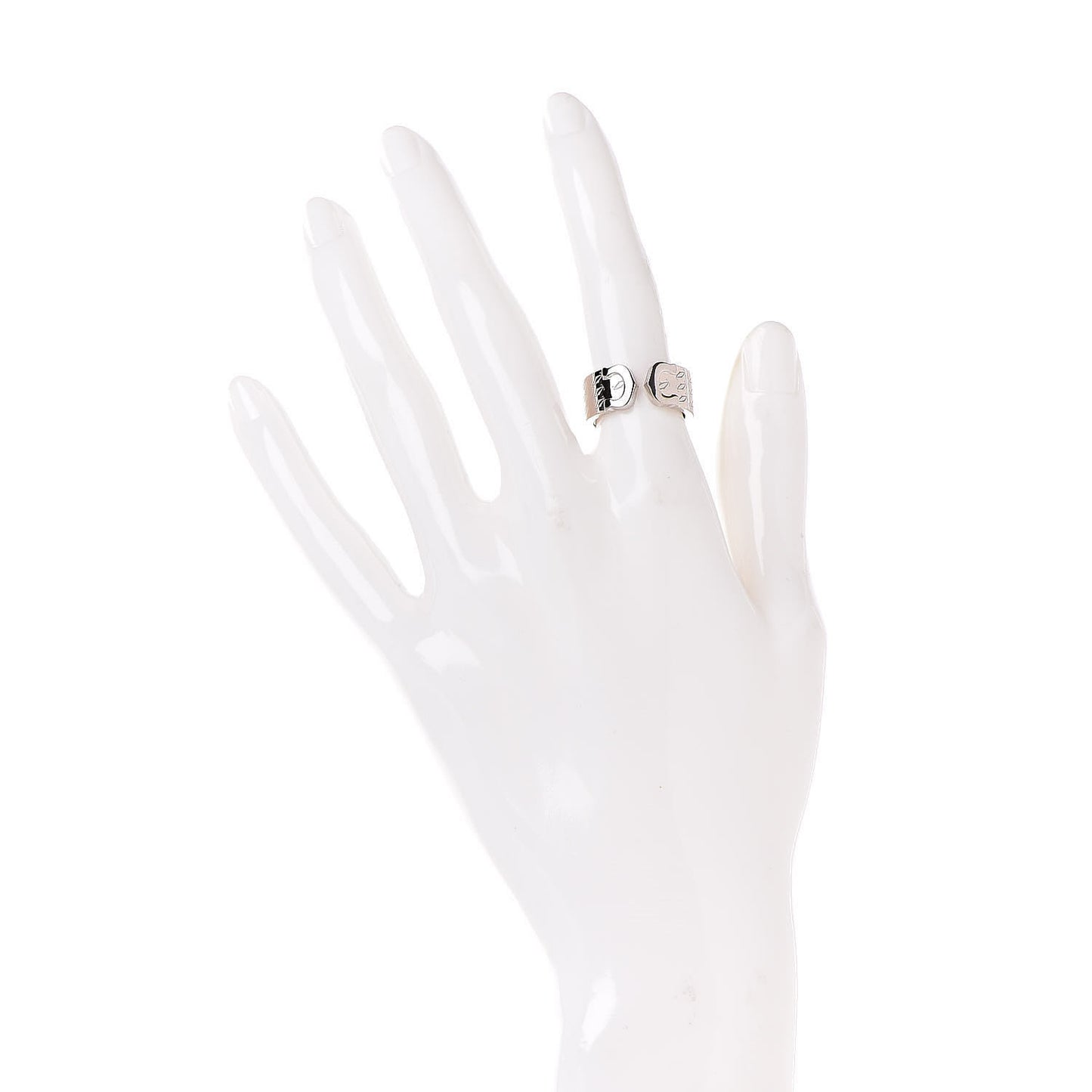 18K White Gold C De Christmas Ring 50 5.25