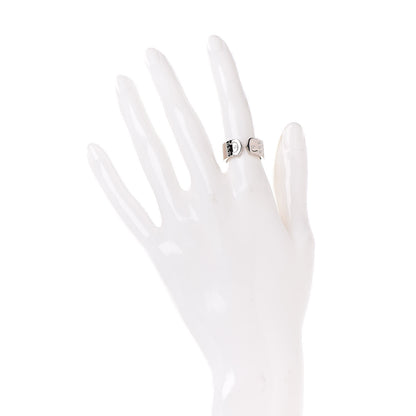 Cartier 18K White Gold C De Christmas Ring 50 5.25 2 of 6