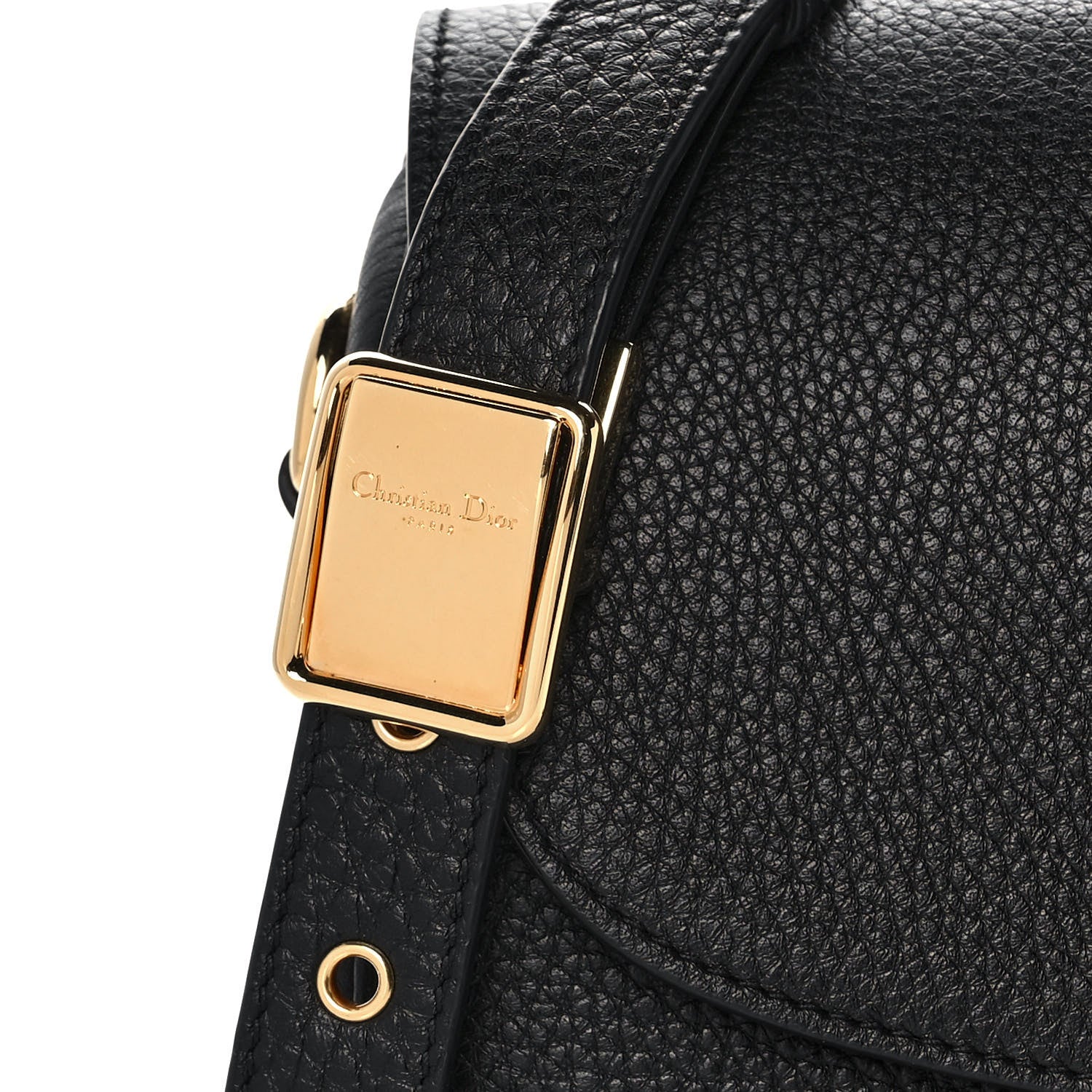 Christian Dior Grained Calfskin Medium Bobby Flap Black 9 of 10