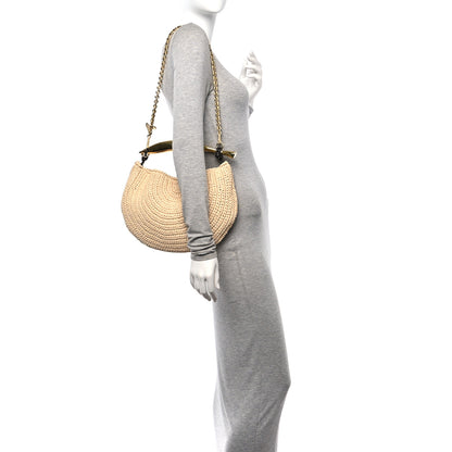 Bottega Veneta Raffia Crochet Sardine With Chain Bag Natural Fondant 2 of 11