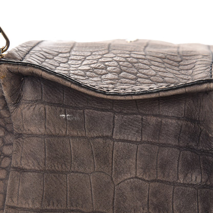 Givenchy Calfskin Crocodile Embossed Mini Pandora Grey 6 of 8