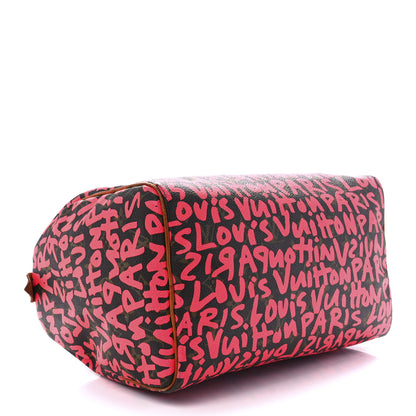 Louis Vuitton Monogram Graffiti Speedy 30 Fuchsia 4 of 12