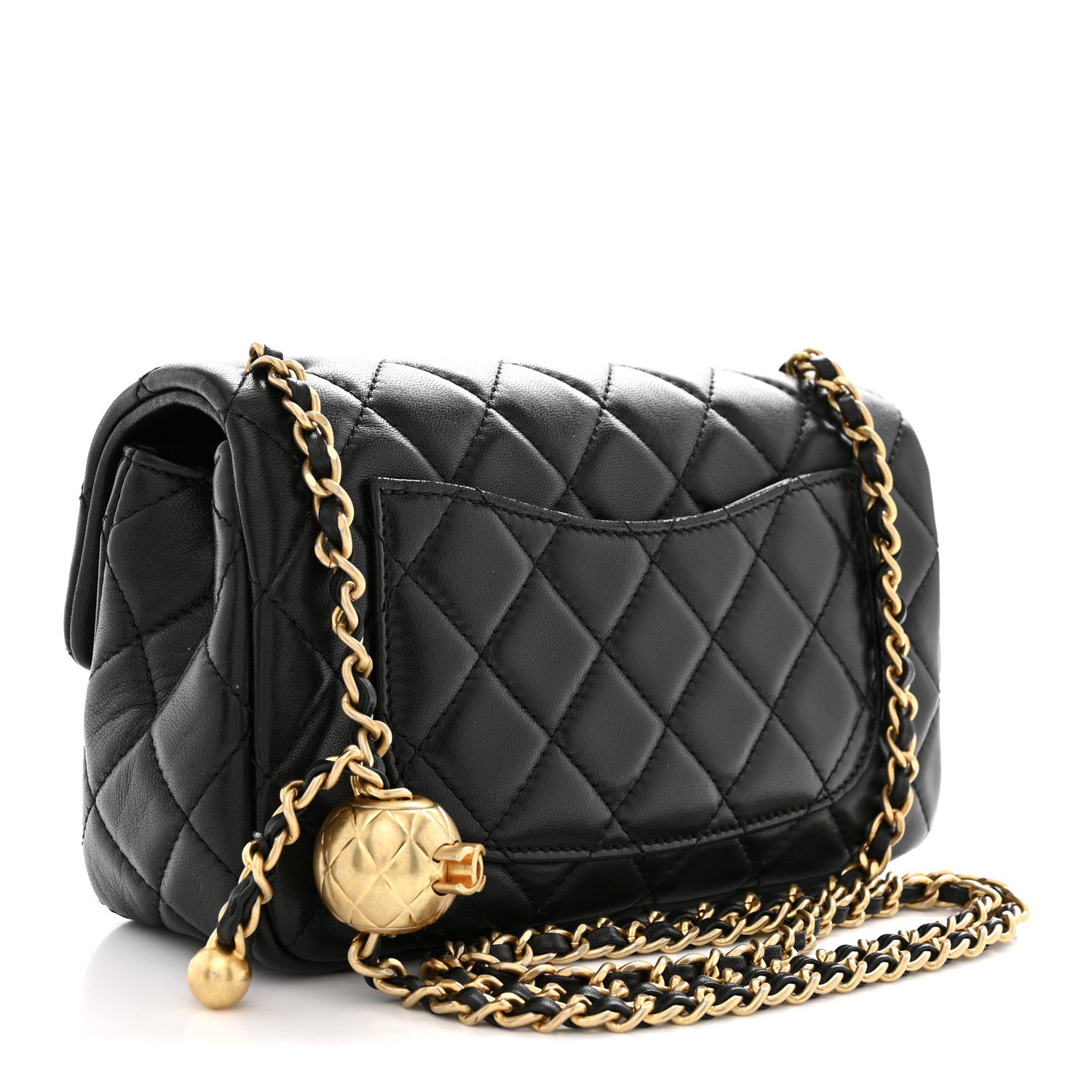 Chanel Lambskin Quilted Mini Rectangular Pearl Crush Flap Black 3 of 11