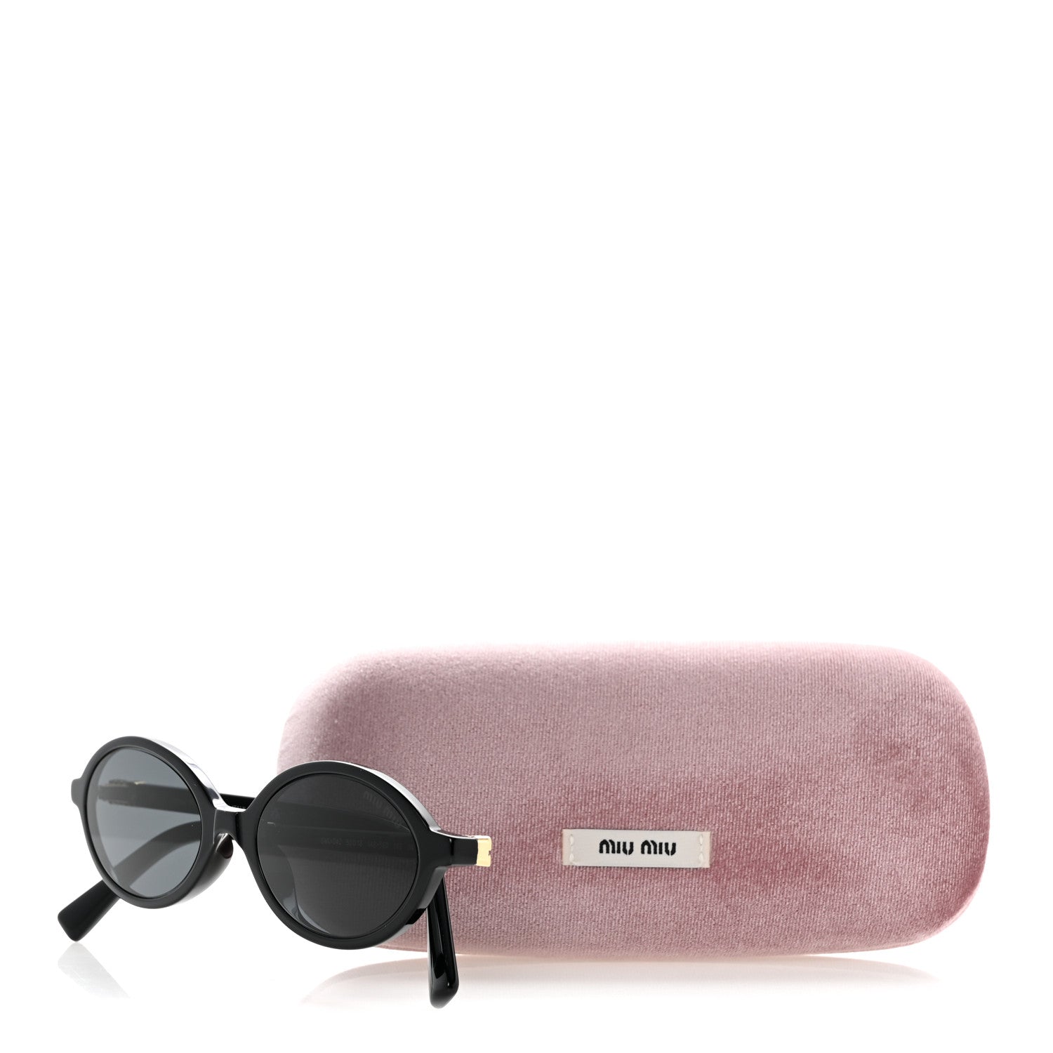 Miu Miu Acetate Oval Regard Sunglasses SMU04Z Slate Gray 8 of 8