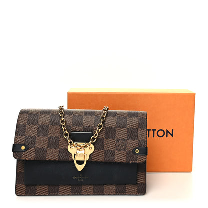 Louis Vuitton Damier Ebene Vavin Chain Wallet Black 12 of 12