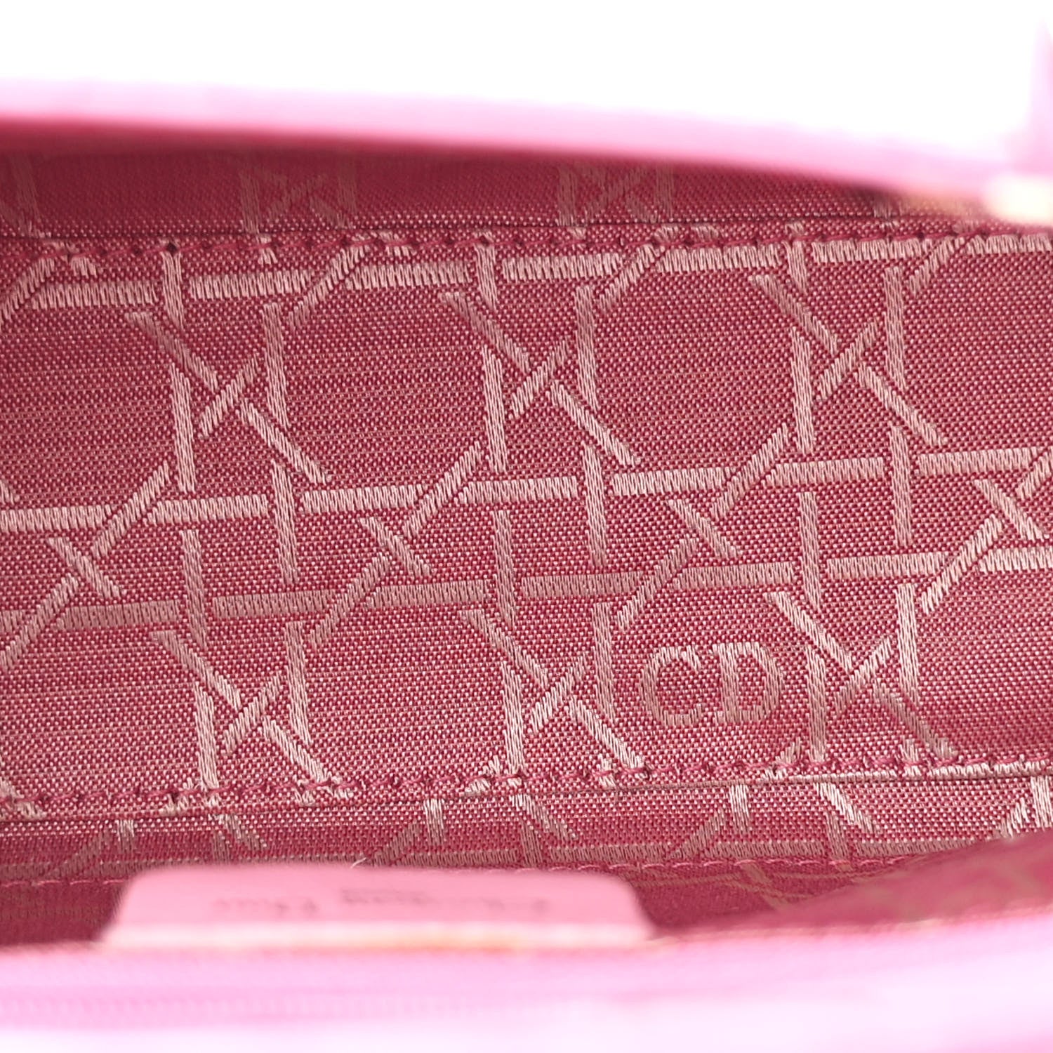 Christian Dior Wood Printed Glazed Calfskin Mini Lady Dior Pink 5 of 11