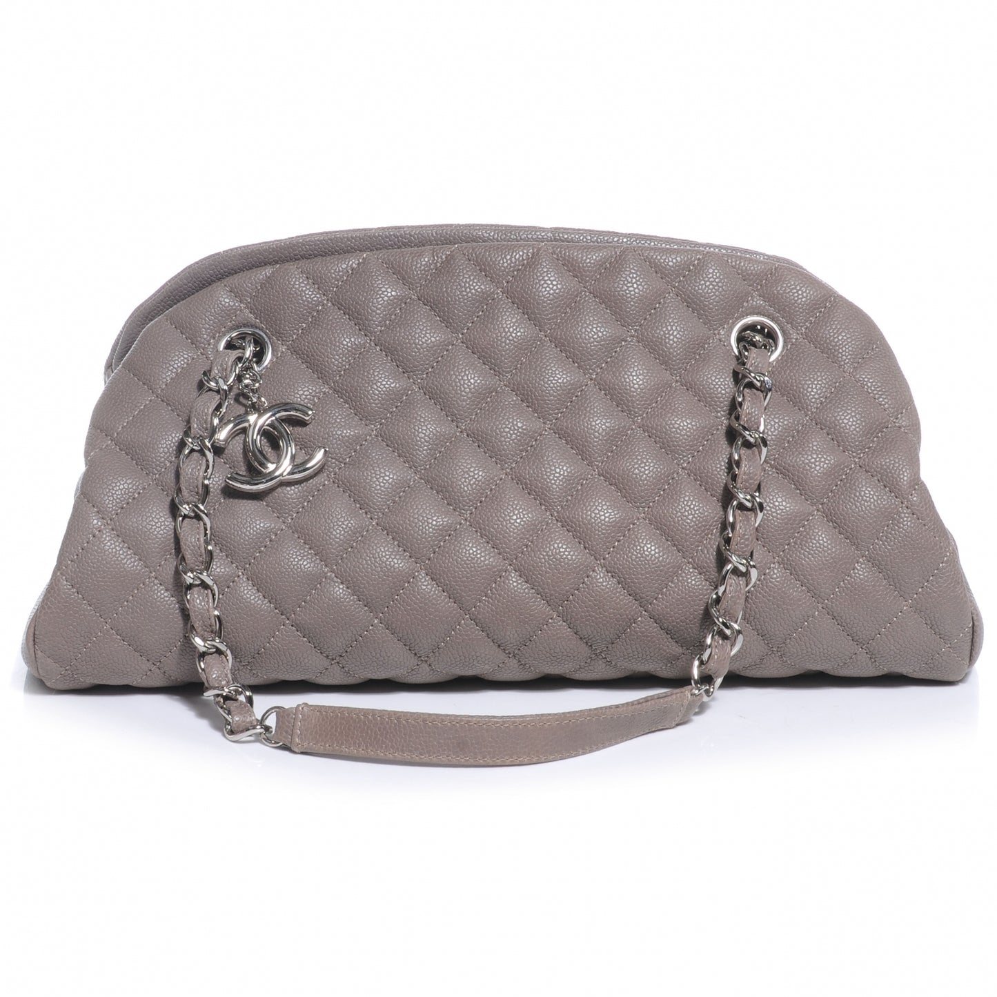 Caviar Quilted Medium Just Mademoiselle Grey