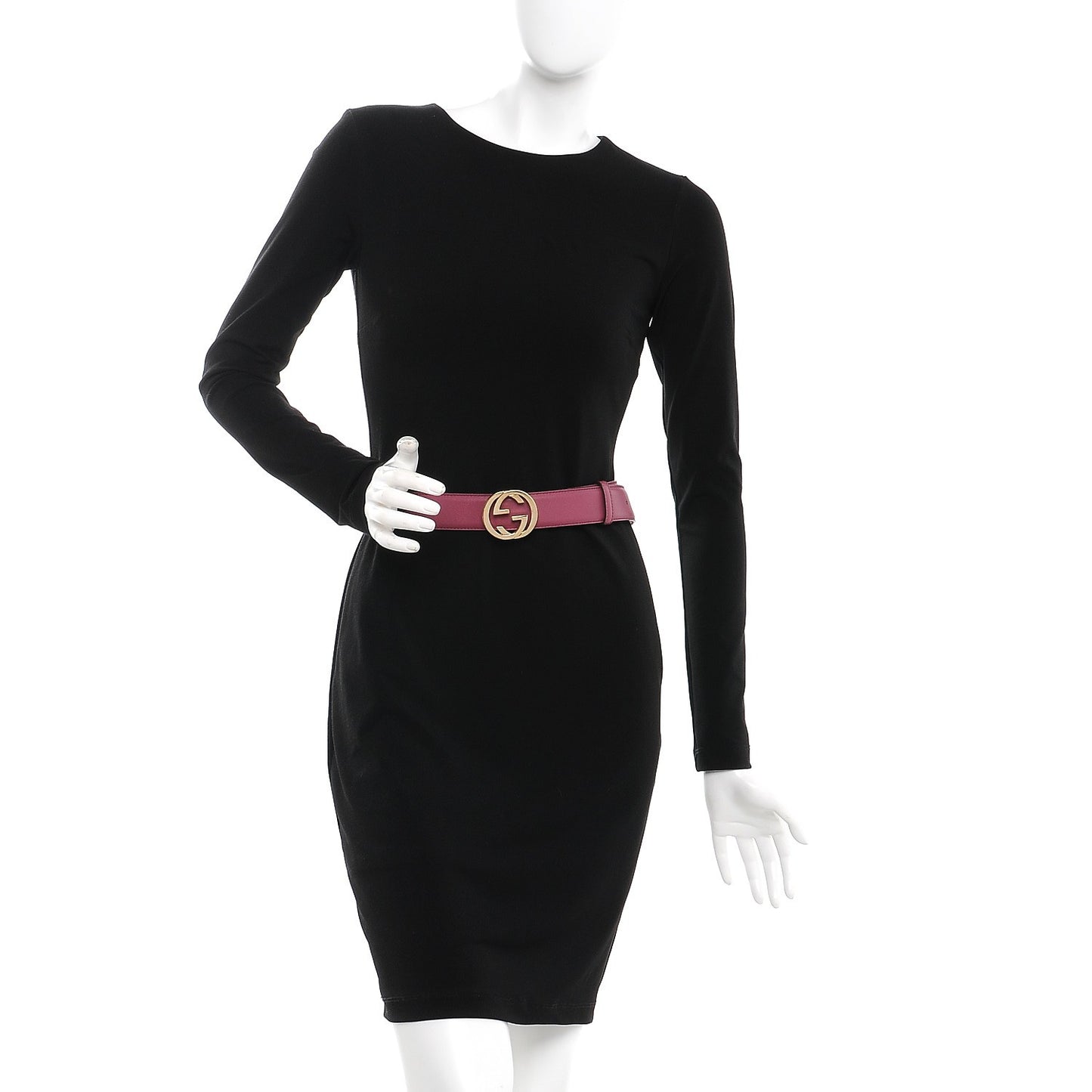 Moon Calfskin Interlocking G 37mm Belt 90 36 New Rosette