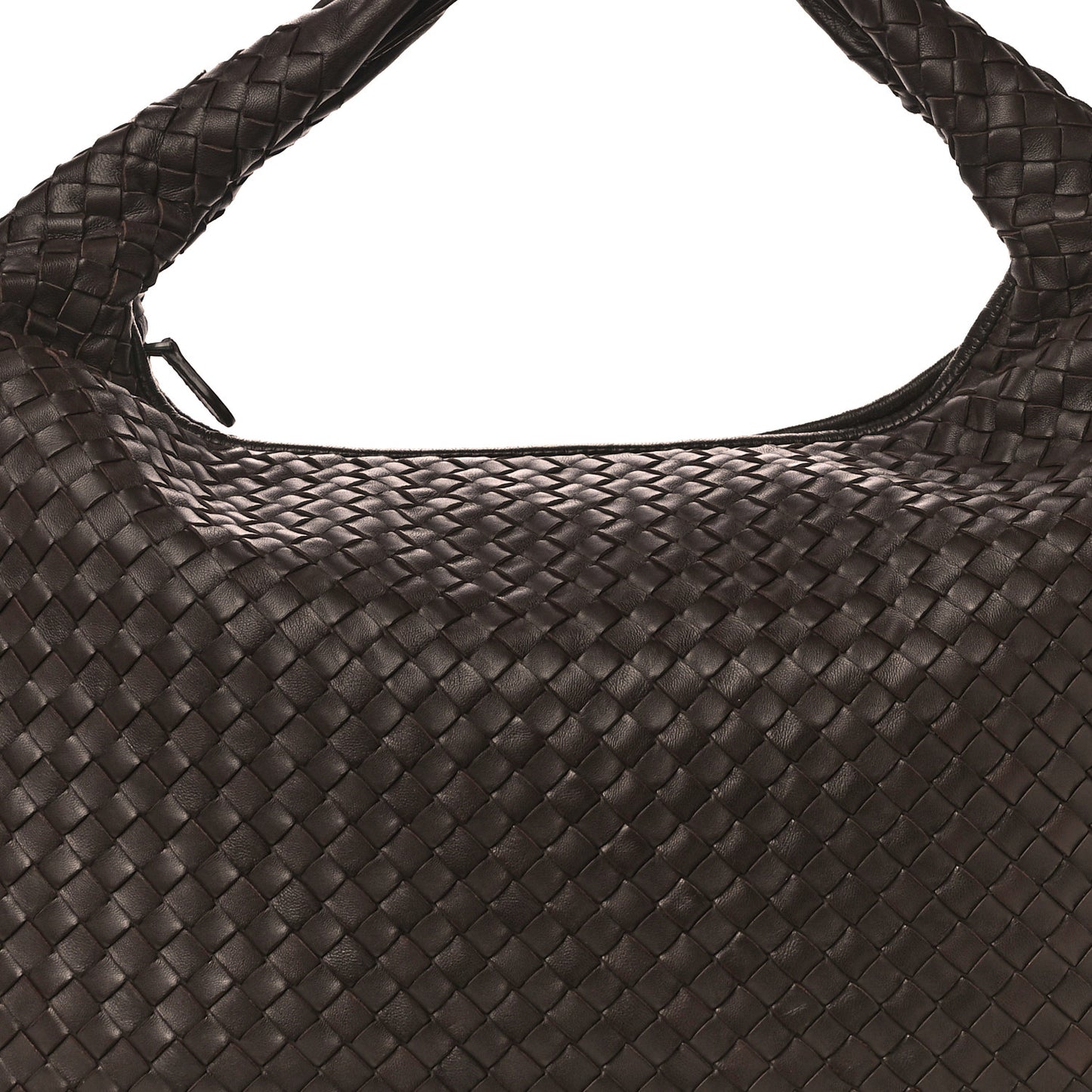 Nappa Intrecciato Large Veneta Hobo Ebano