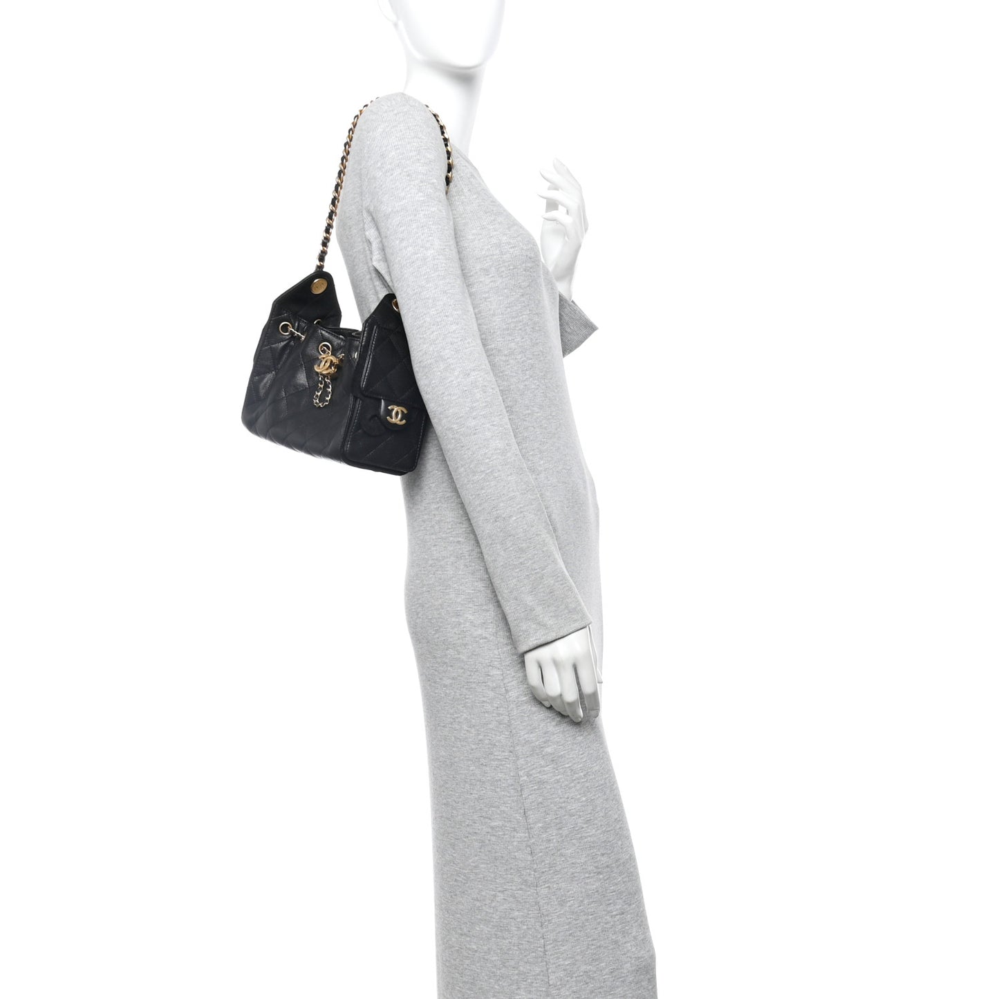 Caviar Quilted Mini Chanel 25 Handbag Black