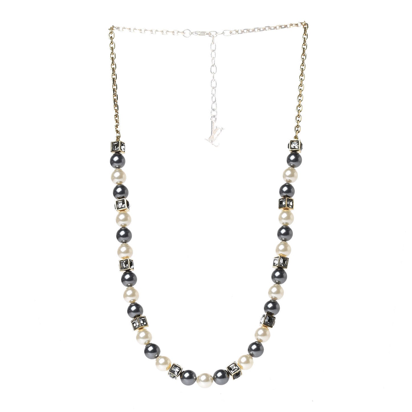 Pearl Crystal Cry Me A River Short Necklace